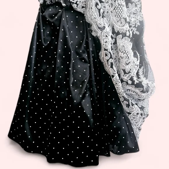 Eliza J Party Dress Overlay Embroidery Bling Wedding Guest Romance Fairy sz 6 - Picture 9 of 14